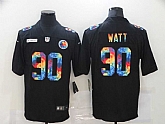 Nike Pittsburgh Steelers #90 T. J. Watt Multi-Color Black Crucial Catch Vapor Untouchable Limited Jersey,baseball caps,new era cap wholesale,wholesale hats